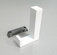 Крючок одинарный белый Krok ГРАТИС